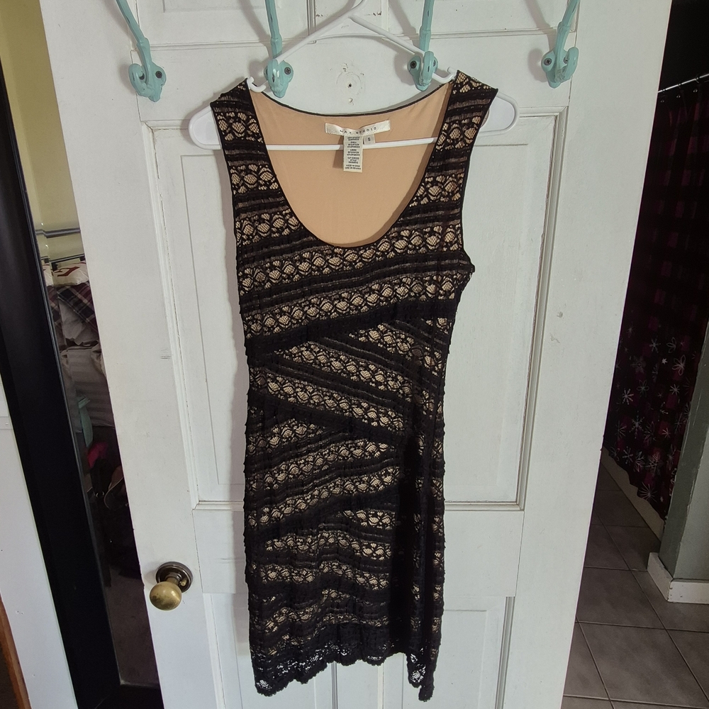 Max Studio Beige and Black Dress